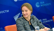 Natalya Stapran, Director, Multilateral Economic Cooperation and Special Projects Department, Ministry of Economic Development of the Russian Federation, during the online news conference on the outcomes of the BRICS Academic Forum at the Rossiya Segodnya International Multimedia Press Centre in Moscow