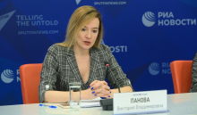 Victoria Panova, Managing Director, Russian National Committee on BRICS Research; Scientific Supervisor, BRICS Russia Expert Council for preparing and ensuring Russia’s BRICS Chairmanship, during the online news conference on the outcomes of the BRICS Academic Forum at the Rossiya Segodnya International Multimedia Press Centre in Moscow