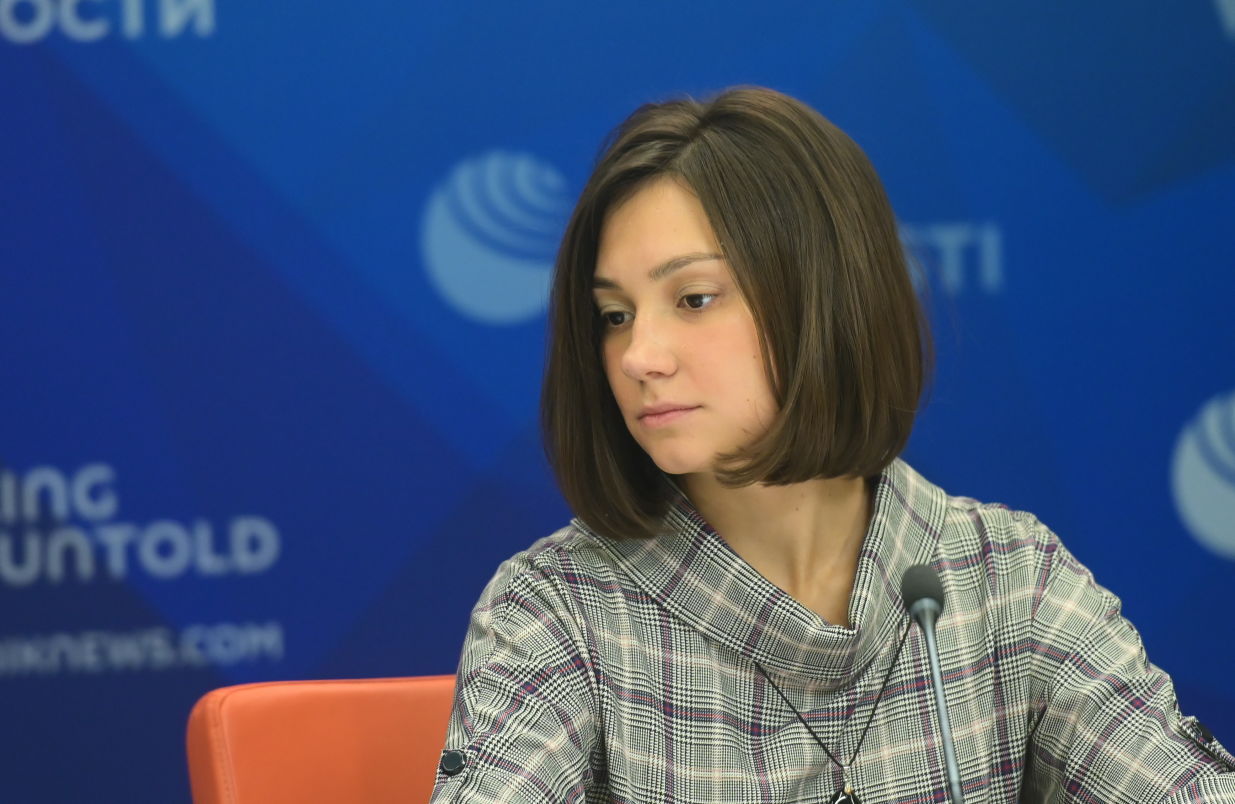 Alexandra Morozkina, Head of the Structural Reforms Division at Economic Expert Group (EEG), during a press conference on new projects of the Russian BRICS Chairmanship at the International Multimedia Press Centre of Rossiya Segodnya International News Agency in Moscow