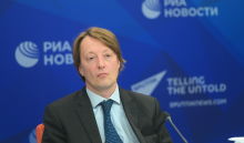 Timofei Bordachyov, Programme Director at the Valdai Discussion Club, Academic Supervisor at the Centre for Comprehensive European and International Studies at the National Research University Higher School of Economics (HSE) during a press conference on new projects of the Russian BRICS Chairmanship at the International Multimedia Press Centre of Rossiya Segodnya International News Agency in Moscow